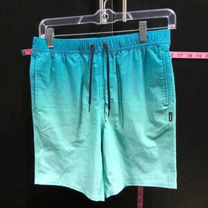 O’Neill Hybrid Ombré aqua shorts,hip/back pockets,lined,elastic drawstring waist